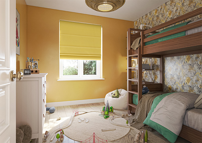 Vienna, Mustard - Motorised Roman Blind - Image 6